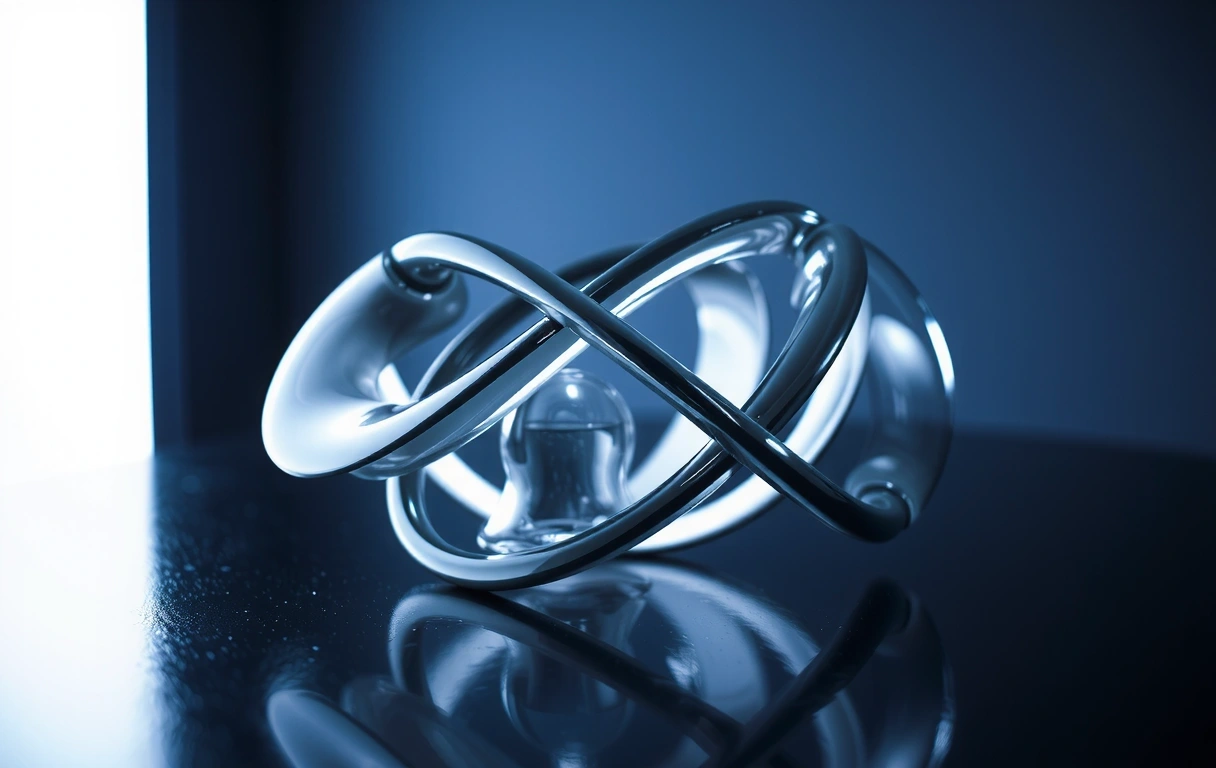 Abstract glass refraction representing transparency